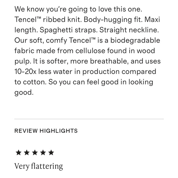 Quince Tencel Rib Black Maxi Dress, small. EUC! - Picture 5 of 9